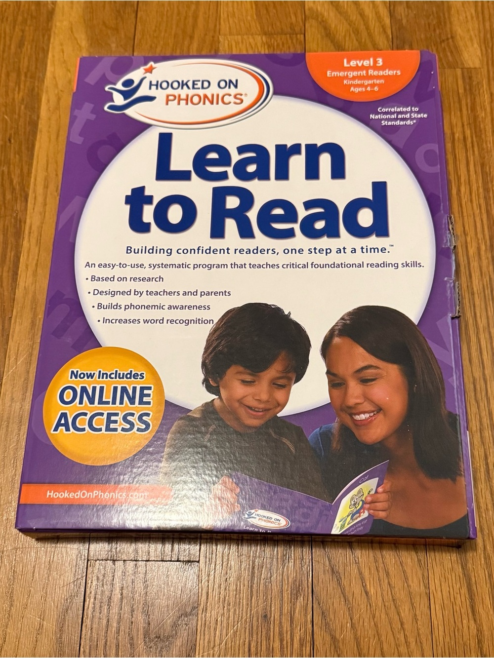 Hooked on Phonics Learn to Read Level 3 Kindergarten Ages 4-6 Emergent Readers